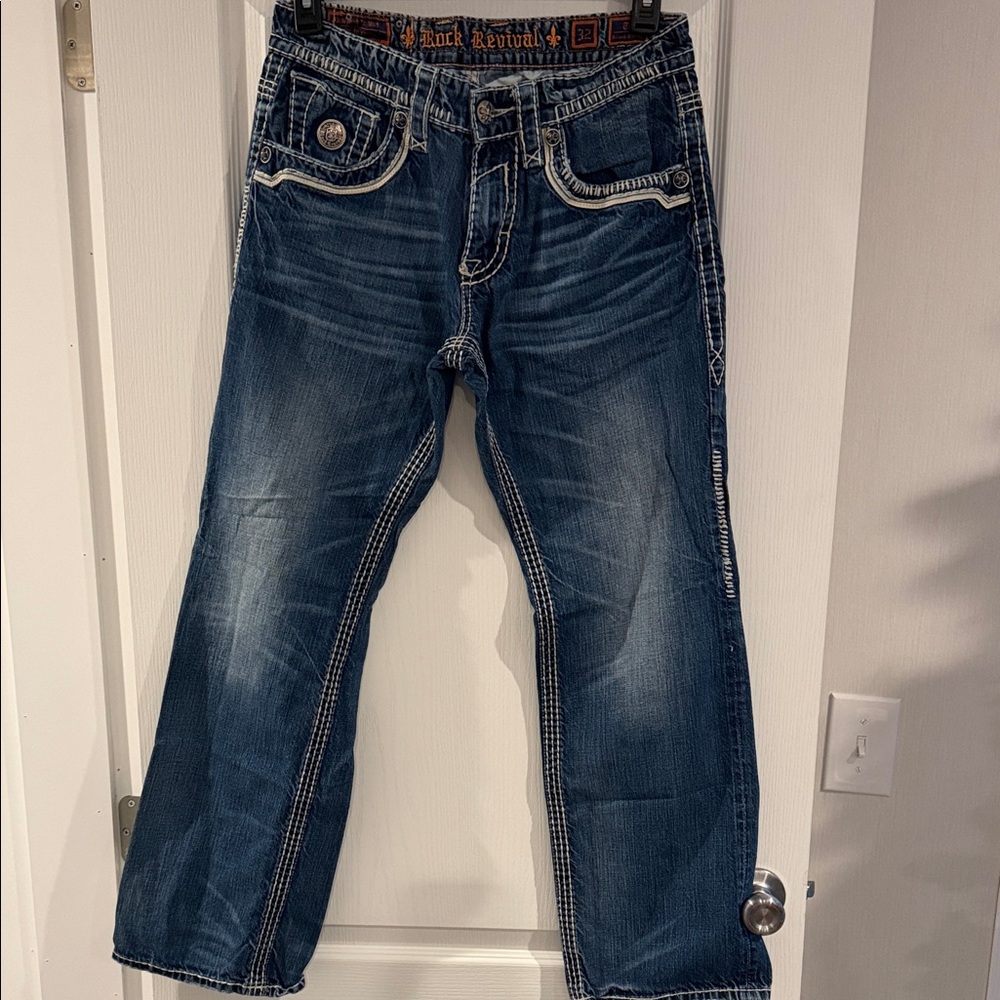 Rock Revival Blue Relaxed Men Jeans